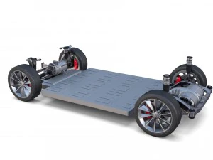 tesla model x p100d awd chassis 3D Model