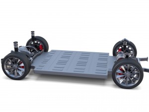 tesla model x p100d awd chassis Modelo 3D
