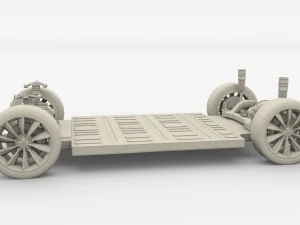tesla model x p100d awd chassis 3D Model