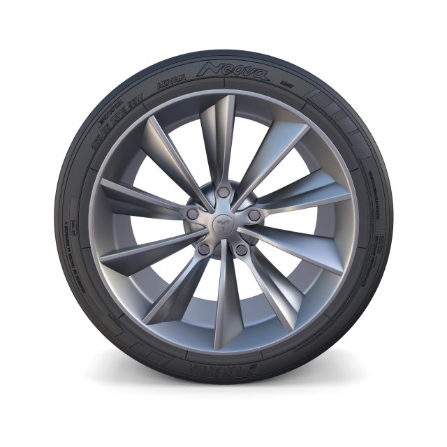 tesla model x wheel 3Dモデル .c4d .max .obj .3ds .fbx .stl .blend 