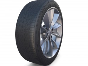 tesla model x wheel 3Dモデル