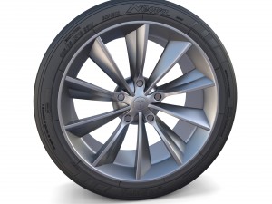 tesla model x wheel 3Dモデル