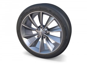 tesla model x wheel 3Dモデル