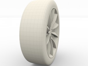 tesla model x wheel 3Dモデル