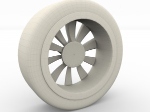 tesla model x wheel 3Dモデル