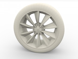 tesla model x wheel 3Dモデル