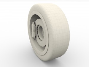 tesla model x wheel and brake 3D Model