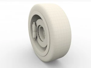 tesla model x wheel and brake 3D Model