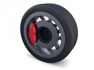 tesla model x wheel and brake 3D Model
