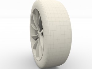 tesla model x wheel and brake 3D Model