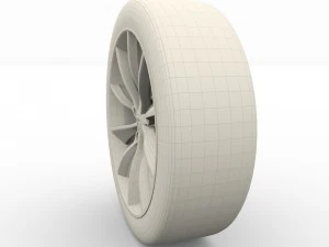 tesla model x wheel and brake 3D Model
