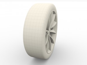 tesla model x wheel and brake 3D Model
