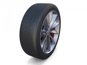 tesla model x wheel and brake 3D Model