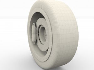 tesla model x wheel and brake 3D Model