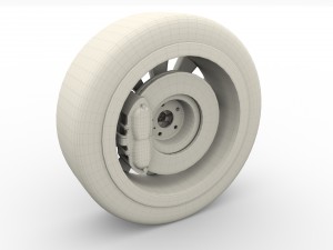tesla model x wheel and brake 3D Model