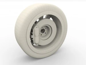 tesla model x wheel and brake 3D Model