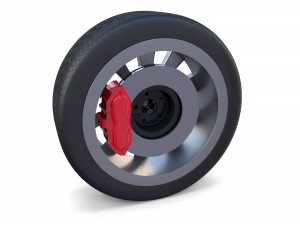 tesla model x wheel and brake 3D Model