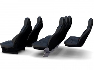 tesla model x seats 3D मॉडल