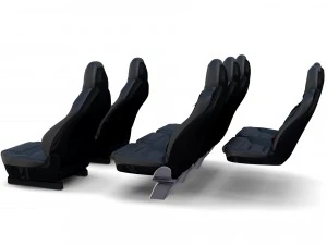 tesla model x seats 3D Model