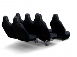 tesla model x seats 3D मॉडल