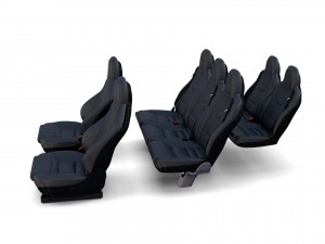 tesla model x seats 3D मॉडल
