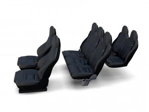 tesla model x seats 3D Model