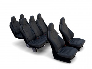 tesla model x seats 3D मॉडल