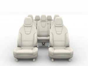 tesla model x seats 3D Model