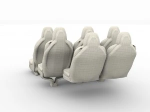tesla model x seats 3D Model