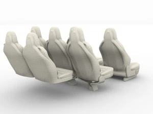 tesla model x seats 3D Model