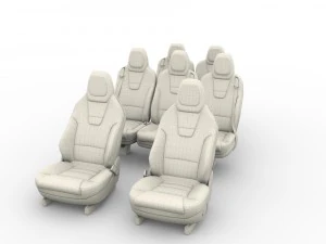 tesla model x seats 3D Model