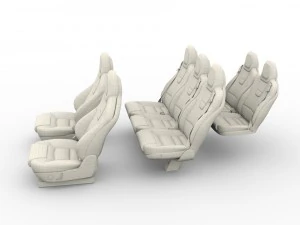 tesla model x seats 3D Model