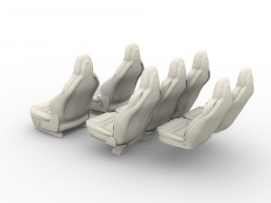 tesla model x seats 3D मॉडल