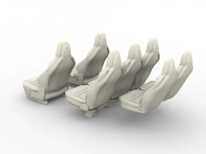 tesla model x seats 3D Model