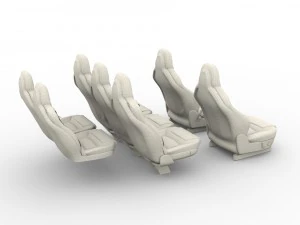tesla model x seats 3D Model