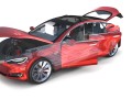 Tesla Model S 2016 Red with interior and chassis 3D-Modell
