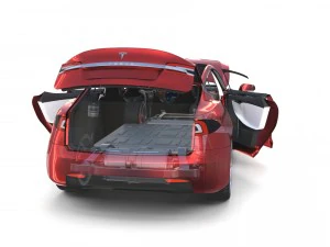 tesla model s 2016 red with interior and chassis 3D Model