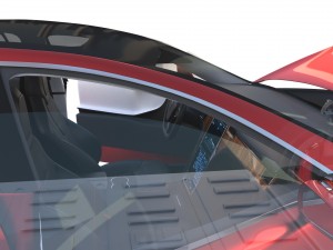 tesla model s 2016 red with interior and chassis Modelo 3D