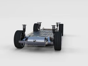 tesla model s 2016 blue with interior and chassis 3D Model