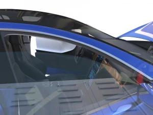 tesla model s 2016 blue with interior and chassis 3D Model
