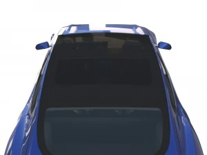 tesla model s 2016 blue with interior and chassis 3D Model
