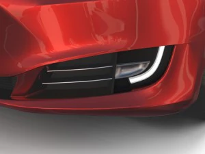 tesla model s 2016 red with interior 3D Model