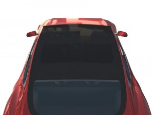 tesla model s 2016 red with interior 3D Model