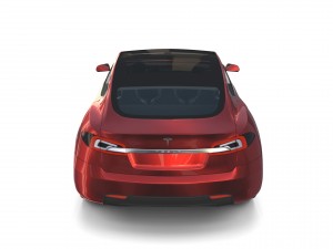 tesla model s 2016 red with interior 3D मॉडल