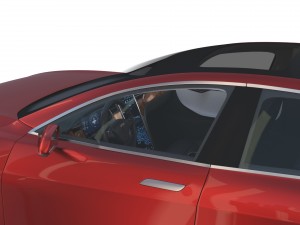 tesla model s 2016 red with interior 3D मॉडल