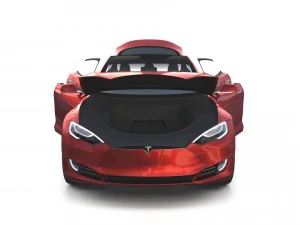 tesla model s 2016 red with interior 3D Model