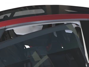 tesla model s 2016 red with interior 3D Model