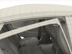 tesla model s 2016 red with interior 3D Model