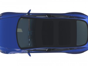 tesla model s 2016 blue with interior Modèle 3D