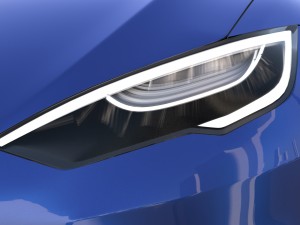tesla model s 2016 blue with interior Modèle 3D